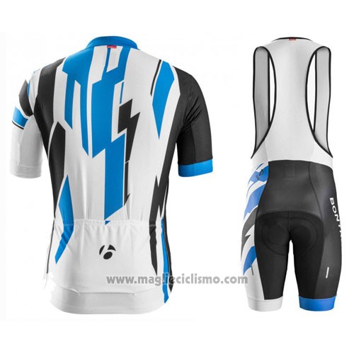 2016 Abbigliamento Ciclismo Trek Bontrager Blu e Bianco Manica Corta e Salopette